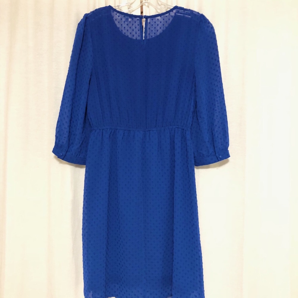 Royal Blue Subtle Dot Dress